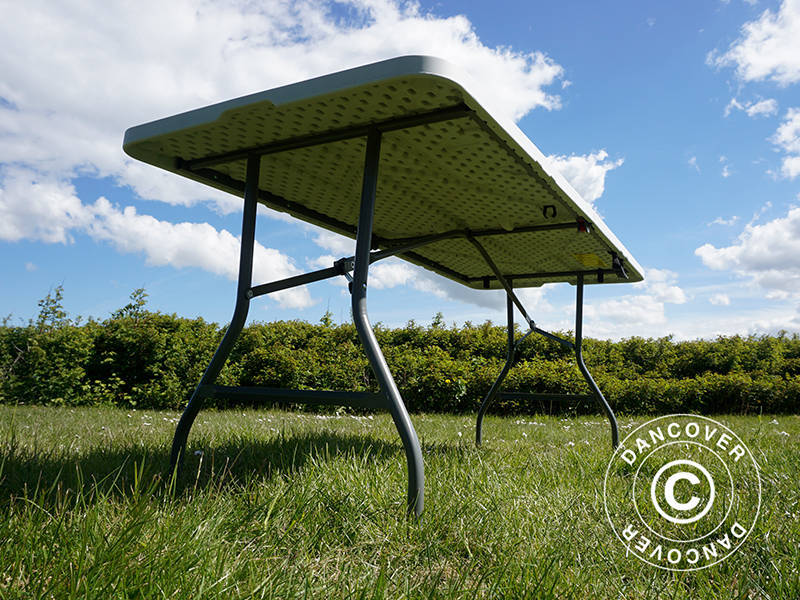 Sammenleggbart bord 180x74x74cm, lys grå (25 stk.)