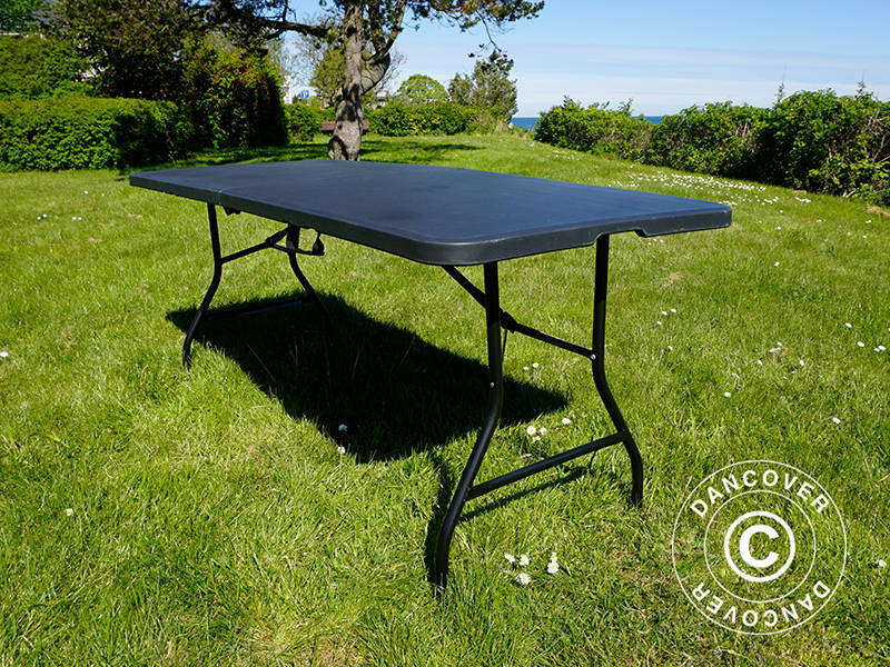 Sammenleggbart bord 180X74X74cm, svart (25 stk.)