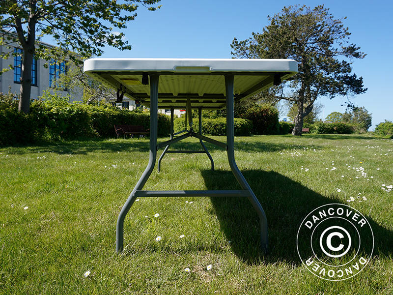 Sammenleggbart bord 240x76x74cm, Lys grå (10 stk.)