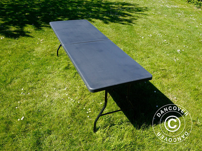 Sammenleggbart bord 240x76x74cm, Svart (10 stk.)