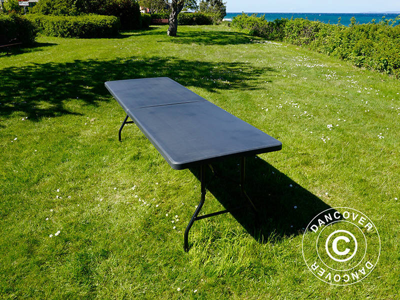 Sammenleggbart bord 240x76x74cm, Svart (10 stk.)