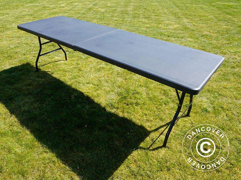 Sammenleggbart bord 240x76x74cm, Svart (10 stk.)