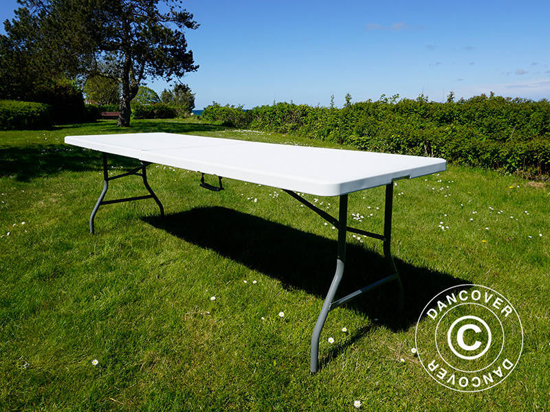 Sammenleggbart bord 240x76x74cm, Lys grå (1 stk.)