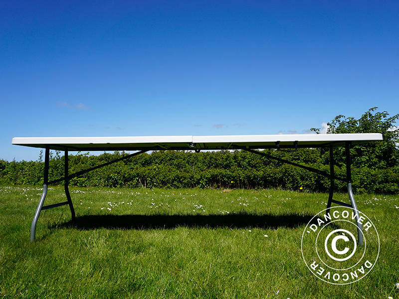 Sammenleggbart bord 240x76x74cm, Lys grå (1 stk.)