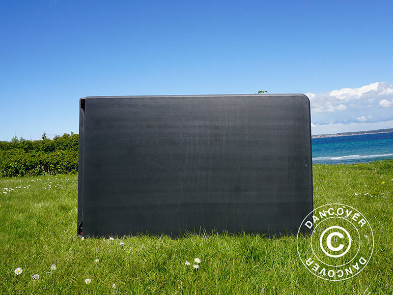 Sammenleggbart bord 240x76x74cm, svart (1 stk.)