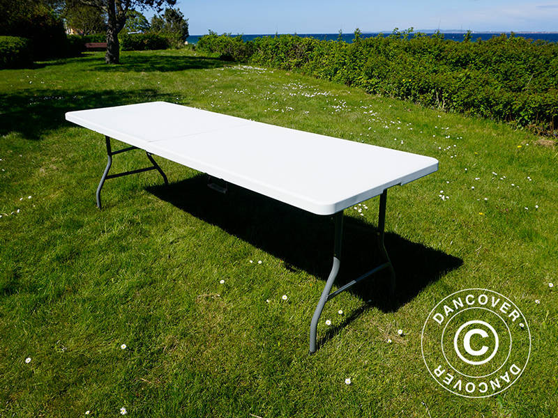 Sammenleggbart bord 240x76x74cm, Lys grå (25 stk.)