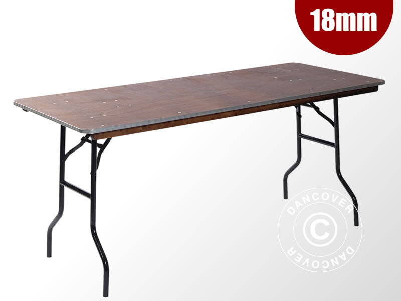 Bankettbord PRO 183x76x76cm, Finér/svart (1 stk.) BARE 1 STK. IGJEN