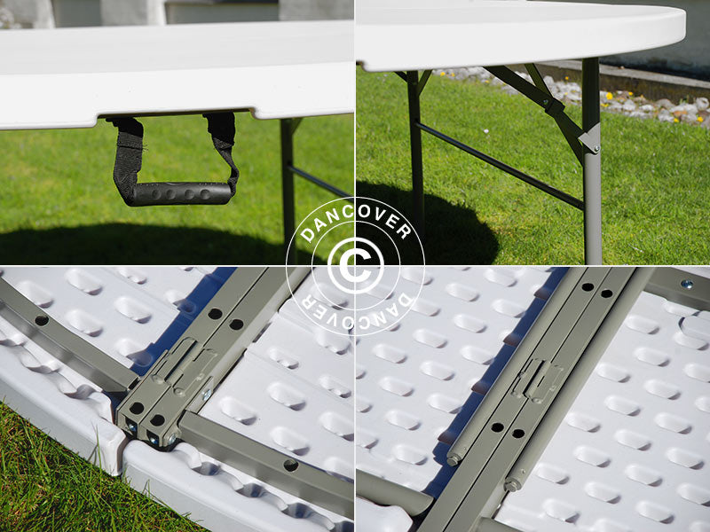 Rundt klappbord PRO Ø183cm, Lysegrått (1 stk.)