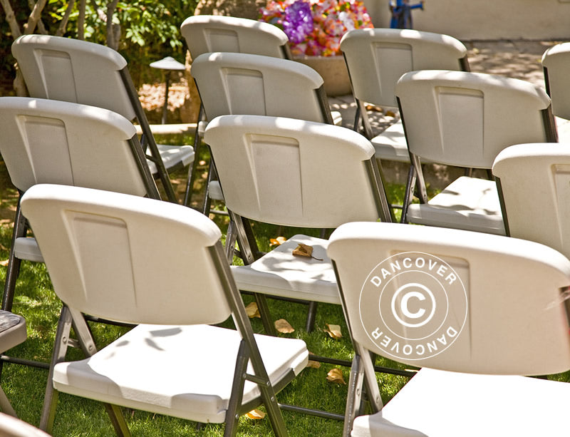 Klappstoler 48x43x89cm, Lysegrå/Hvit, 24 stk.