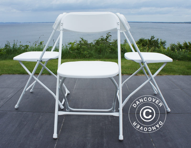 Klappstoler 44x44x80cm, Hvit, 8 stk.