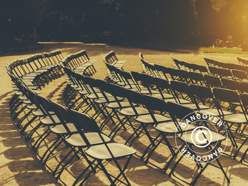 Klappstoler 44x44x80cm, Svart, 24 stk.