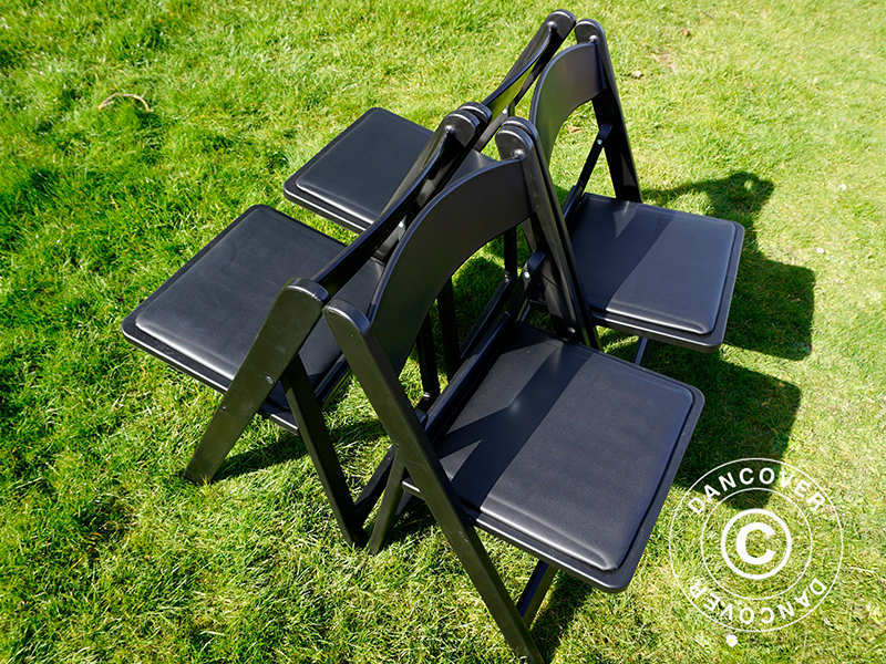 Klappstoler, Svart, 44x46x77cm, 24 stk.