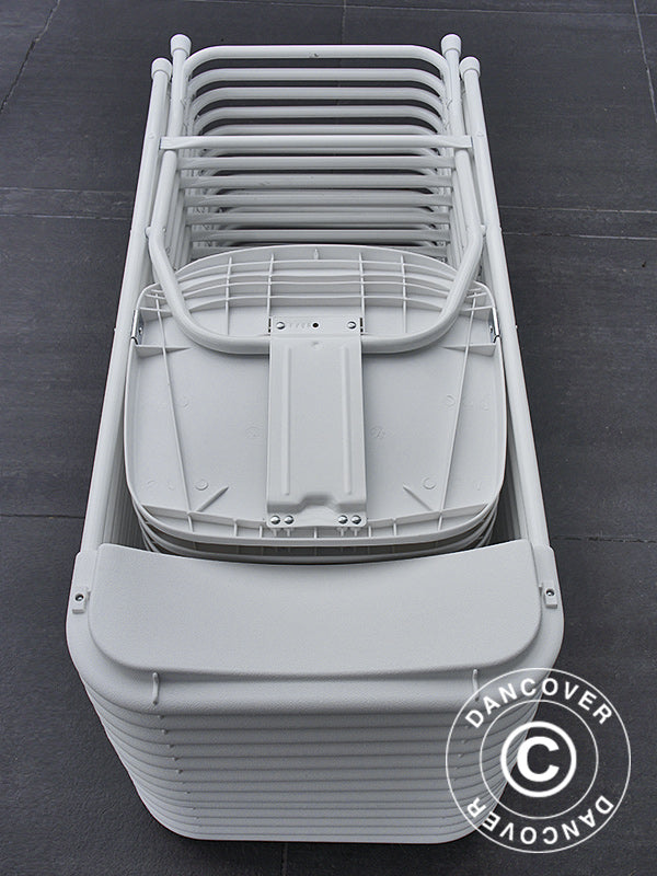 Klappstoler 44x44x80cm, Hvit, 24 stk.