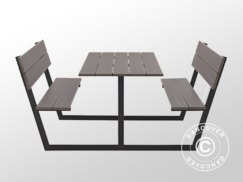 Nonwood Table&Bench w/Back 1,75x1,86m Anthracite