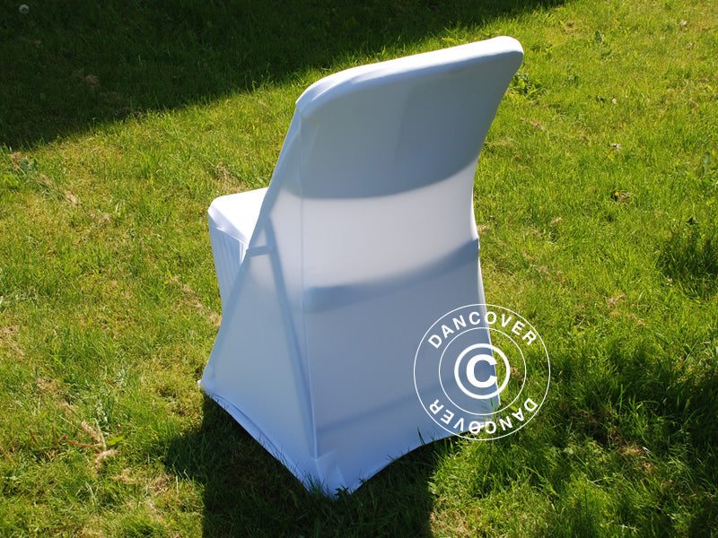 Stol dekker med stretch 48x43x89cm, Hvit (1 stk.)