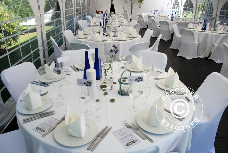 Stol dekker med stretch 44x44x80cm, Hvit (1 stk.)