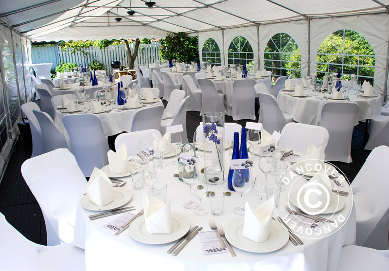 Stol dekker med stretch 44x44x80cm, Hvit (1 stk.)