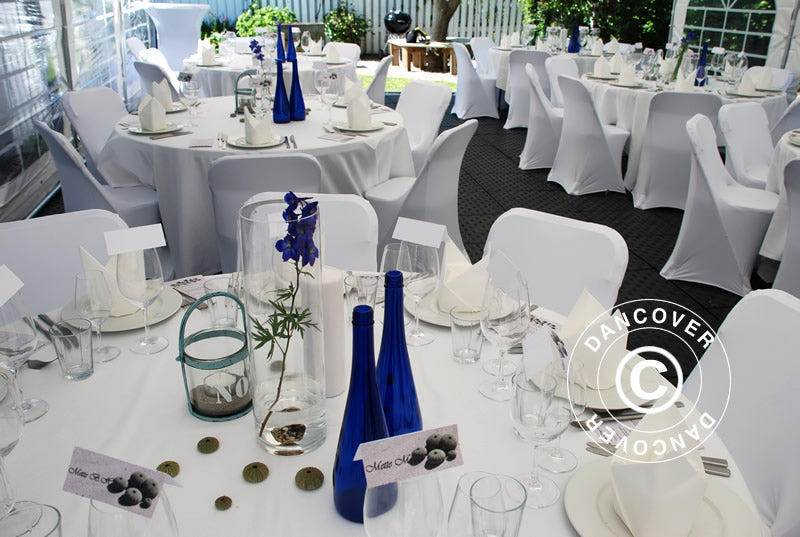 Stol dekker med stretch 44x44x80cm, Hvit (1 stk.)