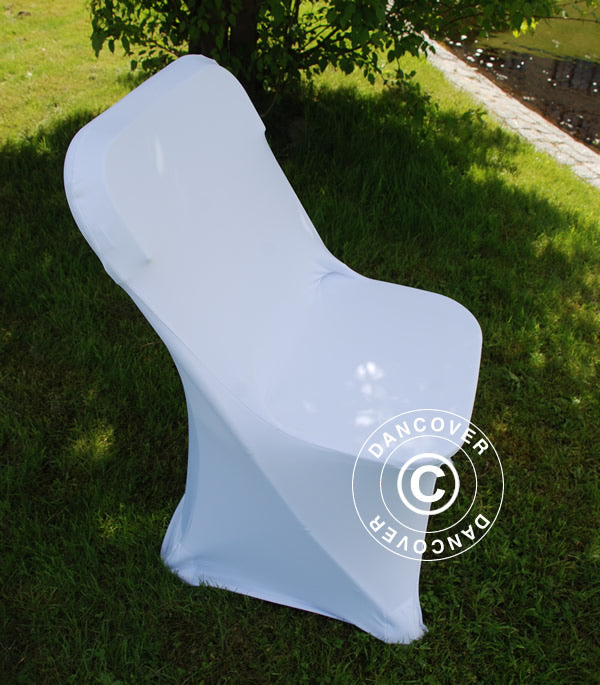 Stol dekker med stretch 44x44x80cm, Hvit (1 stk.)