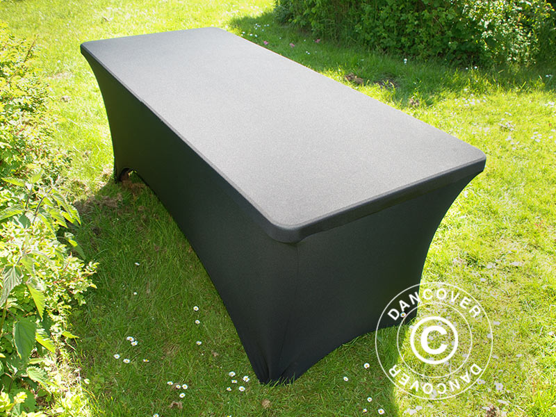 Stretch bord dekke 183x75x74cm, Svart