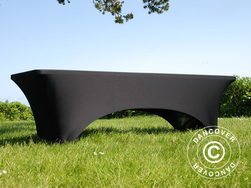 Stretch bord dekke 244x75x74cm, Svart