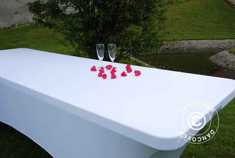 Stretch bord dekke 200x90x74cm, Hvit