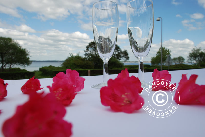 Stretch bord dekke 200x90x74cm, Hvit