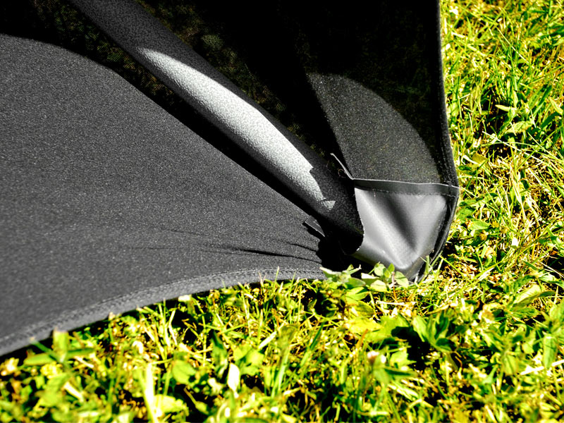 Stretch bord dekke Ø116x74cm, Svart