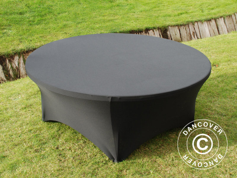 Stretch bord dekke Ø183x74cm, Svart
