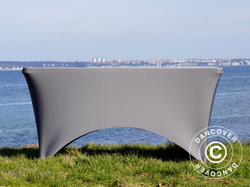 Stretch bord dekke 244x75x74cm, Grå