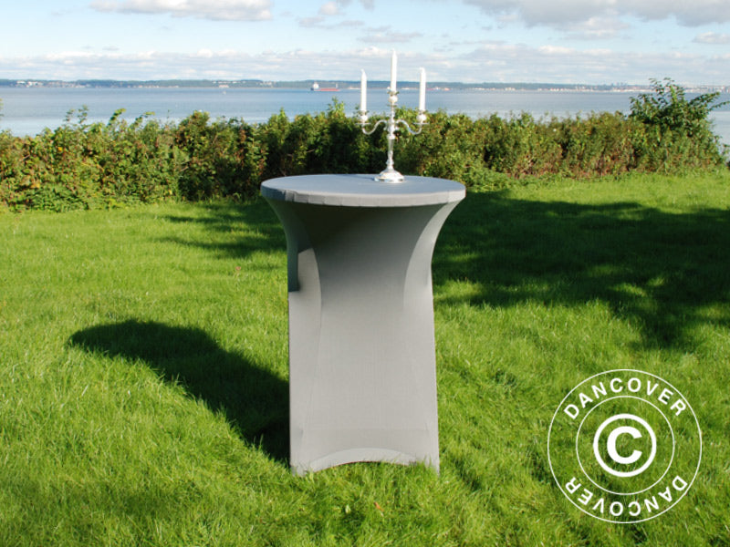 Stretch bord dekke Ø80x110cm, Grå