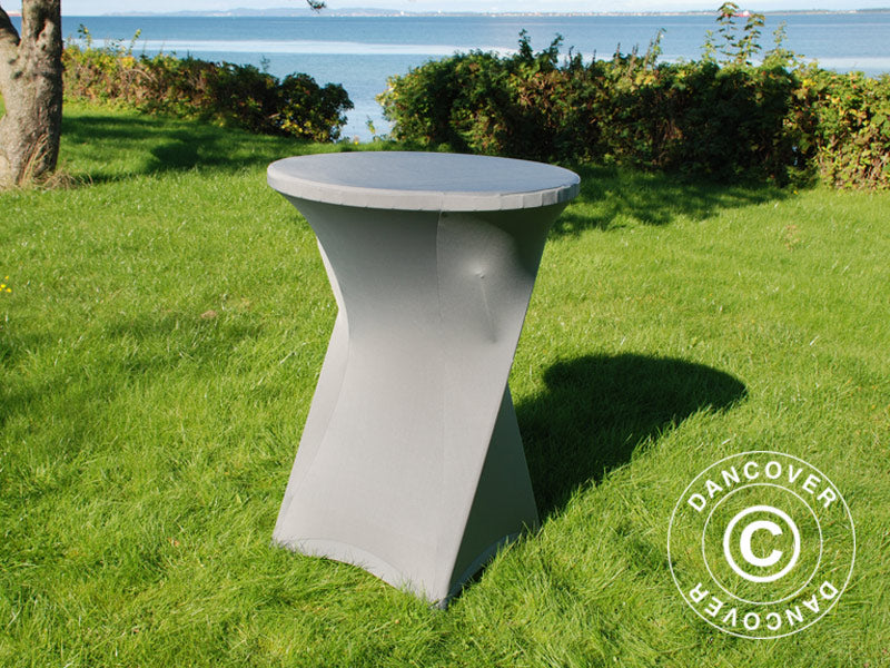 Stretch bord dekke Ø80x110cm, Grå