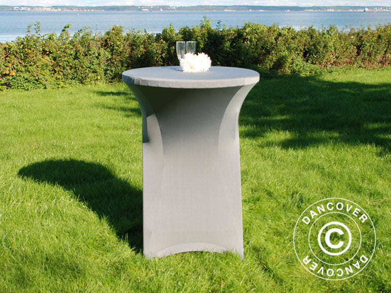 Stretch bord dekke Ø80x110cm, Grå