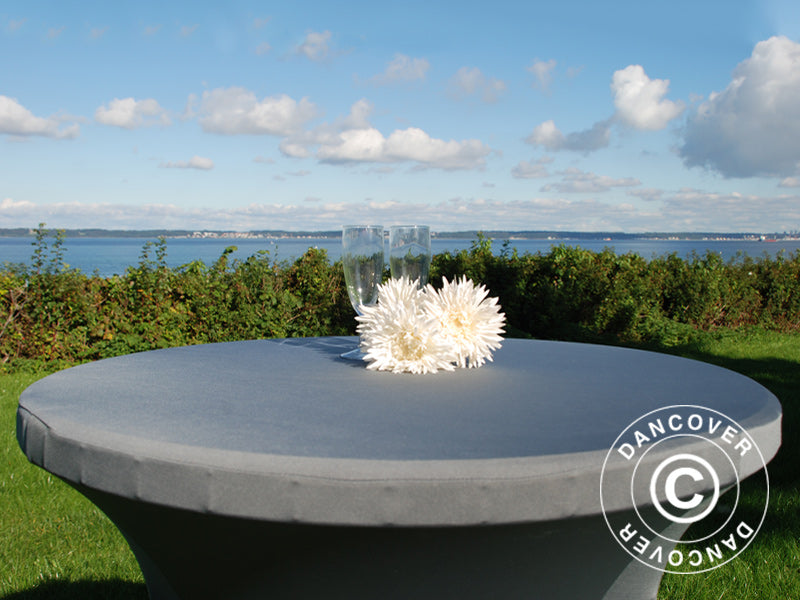 Stretch bord dekke Ø80x110cm, Grå