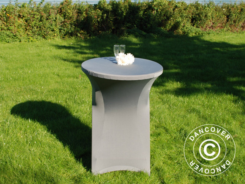 Stretch bord dekke Ø80x110cm, Grå