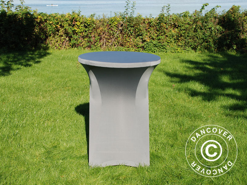 Stretch bord dekke Ø80x110cm, Grå