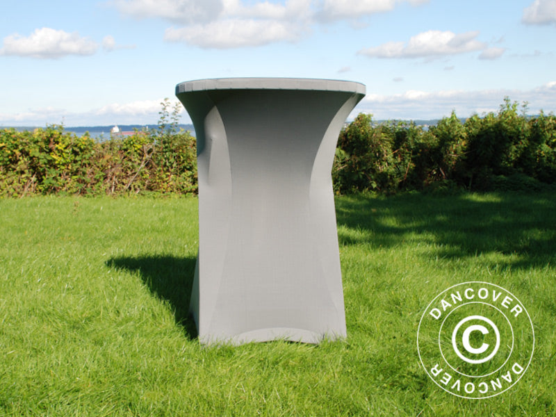 Stretch bord dekke Ø80x110cm, Grå