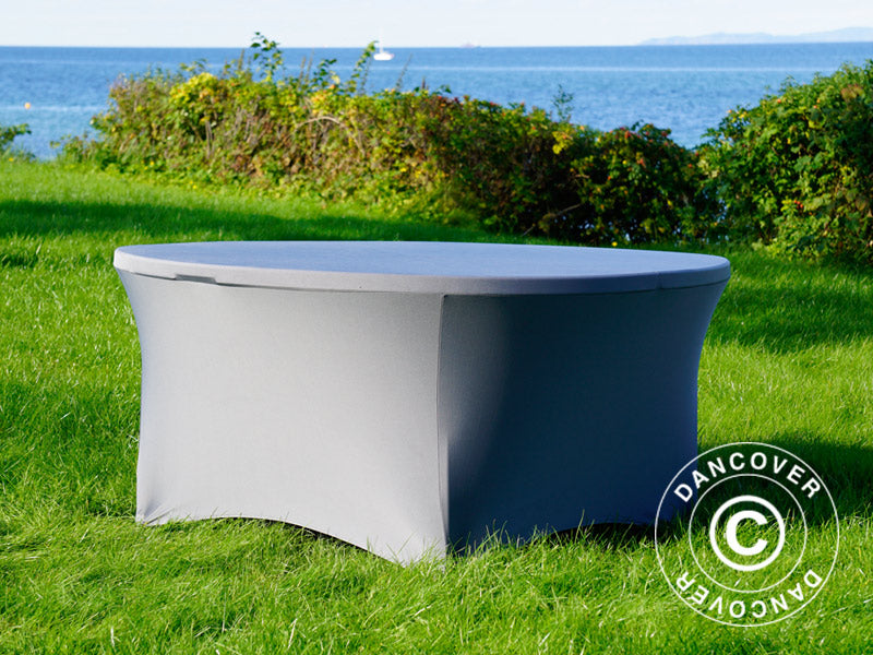 Stretch bord dekke &Oslash;152x74cm, Gr&aring;