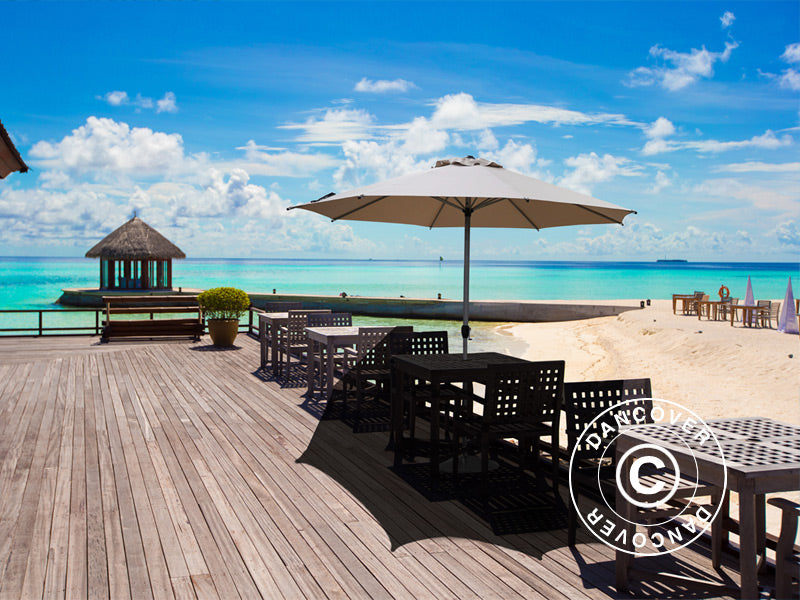 Parasoll Lyon, Ø3m, Lysegrå