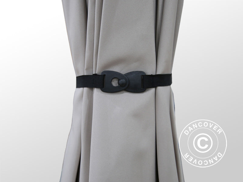 Parasoll Lyon, Ø3m, Lysegrå