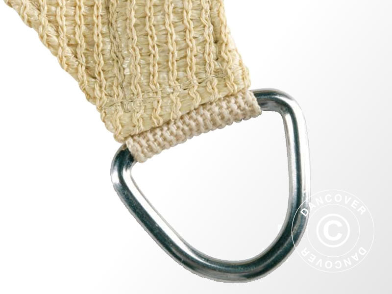 Solseil 3,6x3,6m, firkantet, Beige