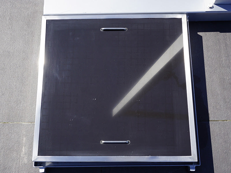 Keramisk ballast til hengeparasoller, 62x62x10cm, Svart/Stål, 1 stk.