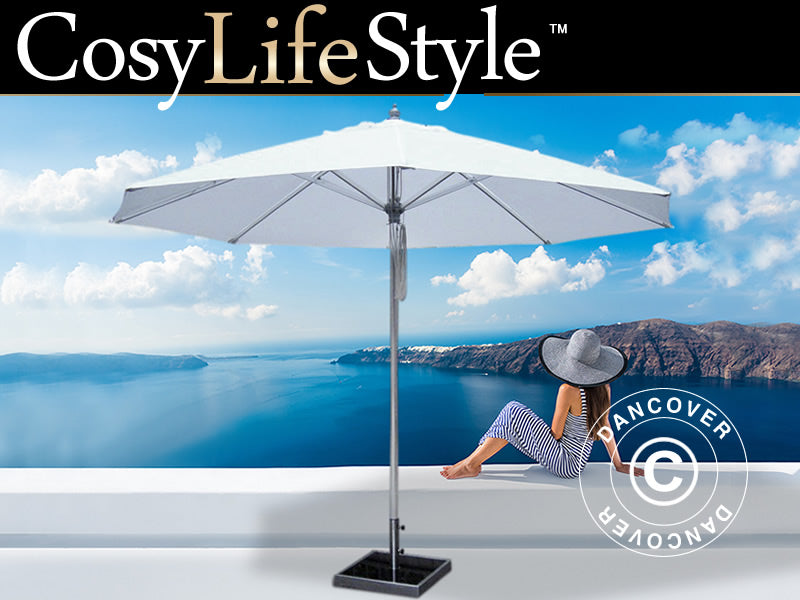 Parasoll Bermuda, Ø3,5m, Hvit