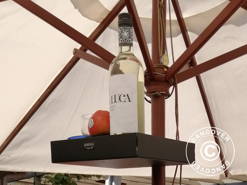 Parasollbord, 25x25cm, Svart, 1 stk.