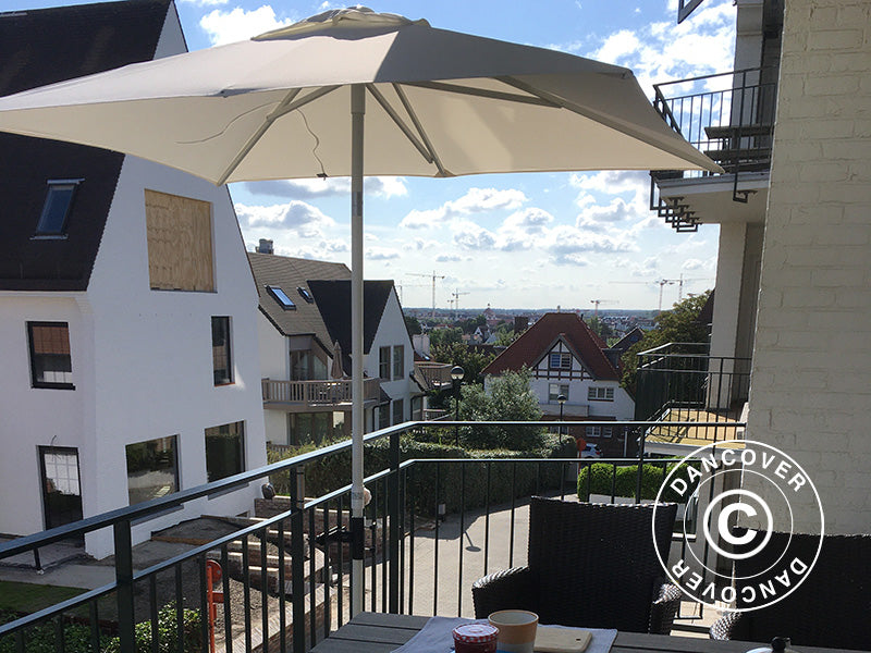 Parasollbrakett til balkongrekkverk, Svart