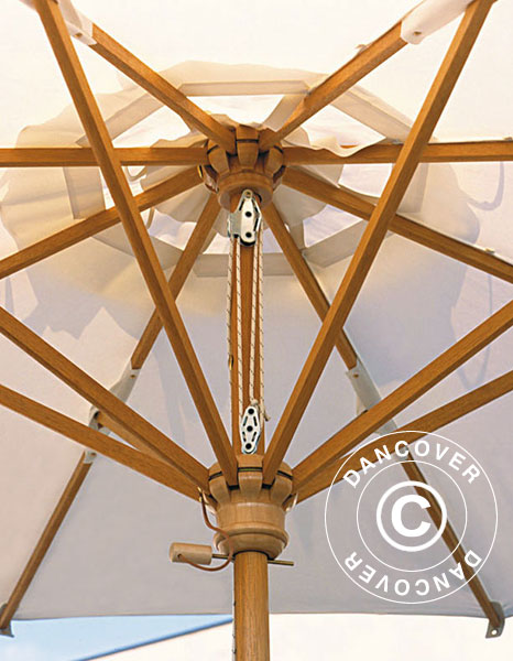 Parasoll Palladio Standard med kappe, 3x3m, Linfarget