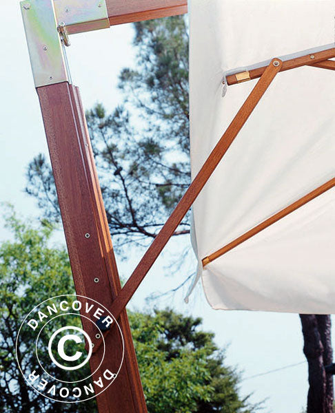 Hengeparasoll Palladio Braccio med kappe, 3,5x3,5m, Linfarget