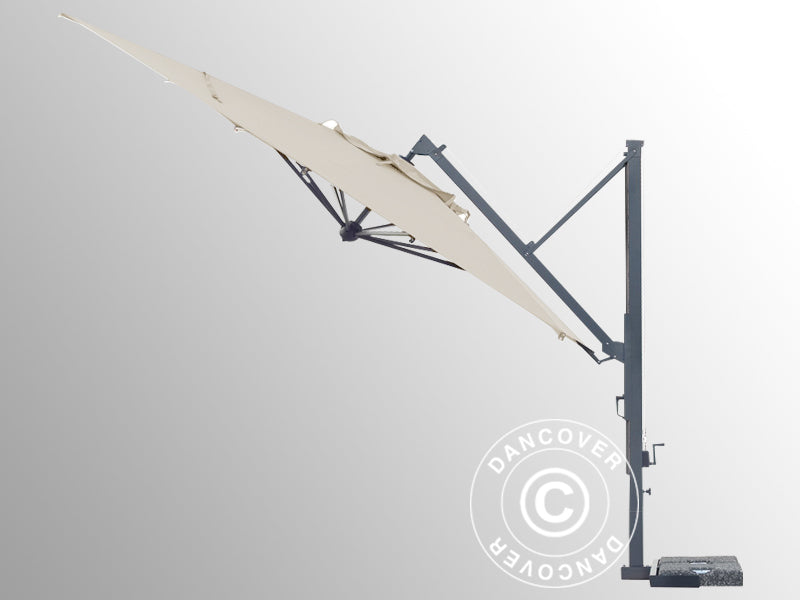 Hengeparasoll Galileo Dark, 3,5x3,5m, Linfarget