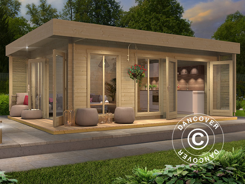 Wood Cabin Vienna 5,7x3,8x2,45m 40mm Natural