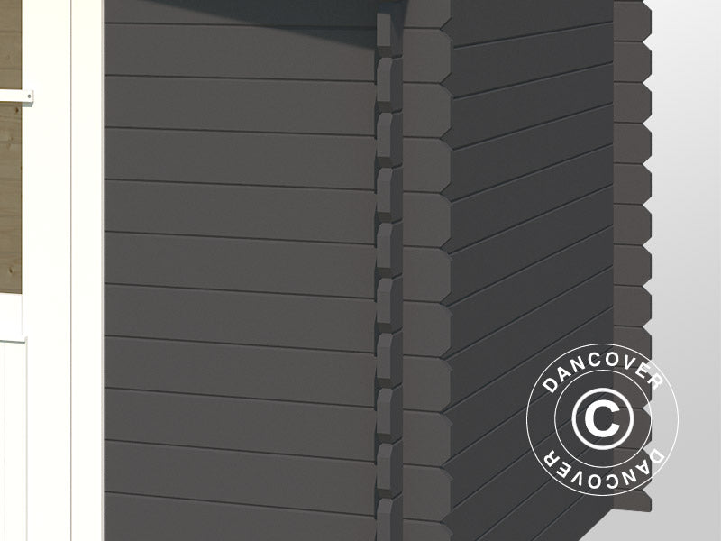 Redskapsbod i tre Oslo 2,92x2,3x2,22m, 28mm, 6,43m², Mørkegrå